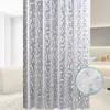 Waterproof Transparent Bathroom Shower Curtain PVC 3D Plastic Bathing Sheer Washroom Bath Shower Curtains Screen With Hooks