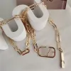 Cintura a catena in metallo di fascia alta Cinture con lettera Moda donna Catene di lusso leggere e versatili Cintura di design da uomo