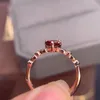 Anillos de racimo KJJEAXCMY Joyería fina S925 Plata de ley con incrustaciones de piedras preciosas naturales Granate Chica Anillo clásico Prueba de soporte Estilo chino