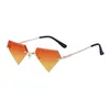 Personality Diamond Rimless Sunglasses Women's Tide Party Ball Fashion Decoration New Glasses