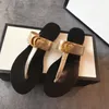 Designer women flat sandals fashion leather slippers summer lady sandals beach party slide slippers 35---42size