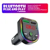 Carregador de carro Bluetooth 5.0 FM Modulador de transmissor mp3 player kit de exibição de LED colorida dupla USB 3.1a Fast Charger Cars Acessórios