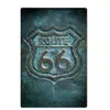 Personnalisé Route 66 Tin Signs Dad's Garage Metal Tin Sign My Tool Metal Painting My Rules Shabby Chic Wall Bar Home Art Motor Decor Home Garage Wall Decor Taille 30X20 w01