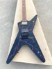 새로운 DimeBag Darrell 서명 번개 볼트 Eletric Guitar Dime Slime 중국 OEM 기타, FRLL 트레몰로 브리지, 블랙 바디 및 하드웨어