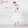 Stage Wear B-15159 White Ballroom Fancy Dress Competition Dance for Adults Women