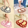 Carpets Foot Print Bath Mats Non-slip Bathroom Carpet Mat Toilet Memory Foam Rug Pad Microfiber Mini 40 60cm