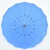 Parapluies 16K Parapluie Coupe-Vent Grand Long Bleu Pluie Femmes Dames Ciel Style Clair Golf Guarda Chuva Filles Cadeau Sy083