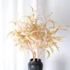 Fiori decorativi 100 cm salice artificiale 6 rami 36 foglie piante finte bonsai per decorazioni per ufficio domestico festa di nozze colore champagne secco