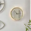 Wandklokken klassieke rustiek geweven klok stil met licht voor huis in de woonkamer decoratie