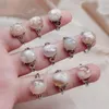 Wedding Ringen 1 pc Natuurlijke stenen Helende kristal raw agat kwarts kersen agataten verstelbare open vingerring voor vrouwen mode juwelenwedding