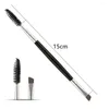Makeup Brushes 10 Double-headed Eyebrow Brushes-professional Angled Brush And Grafting Eyelash Extension Tool (black)