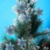 Noël paillettes arbre de Noël ornement mariage artificiel fleurs de Noël couronnes ornements de mariage bleu