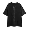 Men's T-Shirts High Street Ripped Skeleton Summer T-shirt Harakuju Streetwear Oversized Casual Top Tees For Male Patchwork G230309