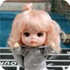 Doll Accessories 1/8 BJD wig Pink golden SD doll wigs soft Cute braid hair Bangs Long straight hair Doll special wig multi-color optional 230309