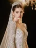 Arabe manches longues sirène robes de mariée Dubaï moderne nouveau 2023 romantique magnifique perles dentelle princesse robe de mariée sur mesure appliques voir à travers