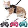 Cat Collars Leads Reflective Harness for s Katten Gotas Accessories Mesh Pet Harnesses and Leash Sets Sphynx Kedi Lead Mascotas Supplies 230309