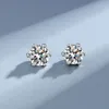 Classic Stud 100% 925 Sterling Silver Creato Moissanite Pietra preziosa Anniversario Matrimonio Orecchini Fine Jewelry Regalo all'ingrosso