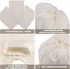 Fabrik Muslinväskor säckväska påsar dragsko -påse multipuros för te smycken bröllopsfest gynnar lagring rra