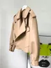 女性用ジャケットftlzz春秋ファッションフェイクソフトジャケット女性ルースPUレザーショートコート1ボタン機関車シックアウトウェア230309