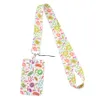 10 Pcs / Lot Fashion Accessories Nursing Design Neck Strap Polyester Lanyard Medical Print Vertical Plastic Card Holder For Office Nurse Doctor