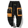 Męskie spodnie Hip Hop Mężczyzny wielonasowy design elastyczny talia harem spant street punkowe punkowe swobodne spodnie joggery męskie ładunki ABZ51 230309