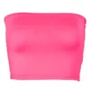 Bustiers & Corsets Women Sexy Strapless Cropped Tube Top Neon Solid Color Bralette Bandeau ClubwearBustiers