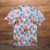 Herren T-Shirts Premium Natur Nahtlose Textur Aquarell Vinyl Wandbild T-Shirt Hochwertige Fitness USA Größe