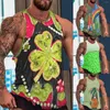 Men's T Shirts Mens Fashion Casual St Patricks Day Digital 3D Printing Sleeveless Round Neck Shirt Vest Men Cotton