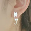 Charm 925 Sterling Silver Cat Fish d Boucles d'oreilles pour les femmes Cadeau Hypoallergénique Bijoux en argent sterling Prévenir les allergies L230309