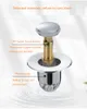 Basin Spring Core Drains Copper Core Washcasin Drainer Wash Basin Water Plug Filter Press Type All Copper Drainer Fitings GRATIS UTSKRIFT av DHL