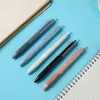 Pcs /lot Solid Color Press Gel Pen School Supplies 0.5mm Black Ink Students Writing Stationery