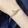 Saturn Chain Bracelet Tennis Planet Bracelet Women Gold Designer Jewelry Vivi Fashion Accessories Box225u