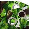 Занавес прекрасная модная мода 3D -шторы зеленые бамбуковые печать заблокировать полиэфирные драпировки ткань