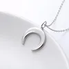 Pendant Necklaces 2023 Steel Horn Crescent Shape Necklace High Polish Jewelry SSN018 1Pcs Sold Accept Custom