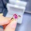 Clusterringe KJJEAXCMY Edlen Schmuck S925 Sterling Silber Eingelegte Natürliche Rosa Topas Mädchen Luxus Edelstein Ring Unterstützung Test Chinesischen Stil