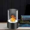 Decorative Figurines Objects & Tabletop Fire Pit Fireplace Tool Mini Portable Bowl Windproof Glass Cover Ethanol ForDecorative