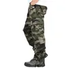 Męskie spodnie kamuflaż ładunek kamuflaż Mężczyźni Casual Cotton Multi Kieszonkowe Długie spodnie Hip Hop Joggers Urban kombinezonami taktyka wojskowa 230309