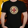 Men's T Shirts Knights Templar Masonic Medieval Symbol Crusaders Seal Shirt. Short Sleeve Cotton Casual T-shirts Loose Top Size S-3XL