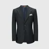 Erkekler Suits Blazer Setleri Erkekler Takım Seti Düğün Damat Slim Slim Fit Gri Küçük Ekose 2023 Sonbahar Kalın Resmi Giyim 58 6XL