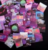 Confezione regalo 90 pezzi / 2 scatole Adesivi serie viola Estetica Decorativa Ablum Diario Carta a quadretti per cancelleria per bambini