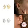 Kolczyki obręcze Aide 925 Sterling Srebrny Snowflake Moon Cross Reting Uch Ear Bone Bluckle Pave Cyrron CZ Star Earring for Women Prezent