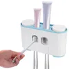 Подставки для зубных щеток Настенный держатель Автоматический дозатор зубной пасты Стеллаж для хранения чашек для воды Аксессуары для ванной комнаты Соковыжималки 230308