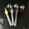 Hookahs Bone color long curved pot glass hookah accessories , Wholesale Glass Bongs, Oil Burner Glass