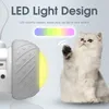 Actividad Cat Toys Interactive Electric Rolling Pet automático Smart Teaser Gatito LED LED para S Play Scratch USB CARGA 230309