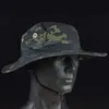 Szerokie brzegi czapki mege taktyczne kamuflaż Bonnie Hat US Army Army Wojskowe polowanie na zewnątrz piepy turystyczne Panama Summer Sun Bucket Capa Airsoft Paintball Gear R230308