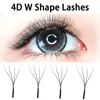 False wimpers w vorm bloem premade volume fans wimperverlenging vier blad klaver bloomming individuele cluster lashesfalse