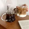Copos de vinho 400 ml de uva de vidro copo de café retro caneca transparente aquática de chá de chá de leite suco de suco