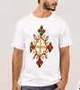 Mäns T-skjortor traditionella etiopiska ortodoxa Cross Design T-shirt. Summer Cotton Short Sleeve O-Neck Mens Shirt S-3XL