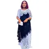 Roupas étnicas Dashiki Maxi Women Batwing Sleeve Boubou Africa Moda Splice Hollo