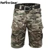 Heren shorts zomer Militar waterdichte tactische vracht shorts mannen camouflage leger militaire korte mannelijke zakken katoenen rip-stop casual shorts 230308